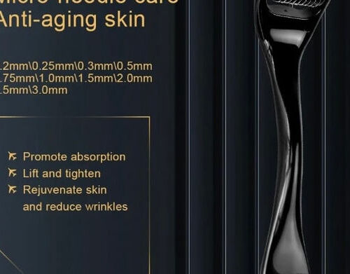 Titanium 540 Microneedle Derma Roller Skin Care Face Beard Hair Growth Tool