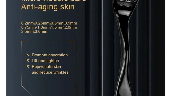 Titanium 540 Microneedle Derma Roller Skin Care Face Beard Hair Growth Tool - Image 2