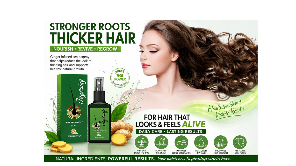 Hair Growth Spray Ginger Anti Hair Loss Serum Regrowth Scalp Treatment 120ml - Image 3