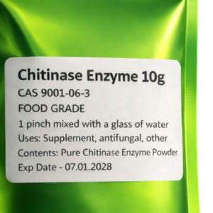 Chitinase Digestive Enzyme Powder 10g FOOD GRADE Supplement Kills Candida