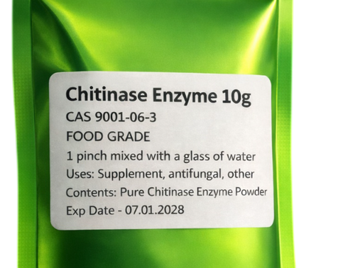 Chitinase Digestive Enzyme Powder 10g FOOD GRADE Supplement Kills Candida