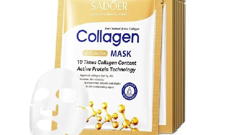 10pcs Collagen Sheet Mask Anti Aging Hydrating Firming Moisturizing Wrinkle Repa
