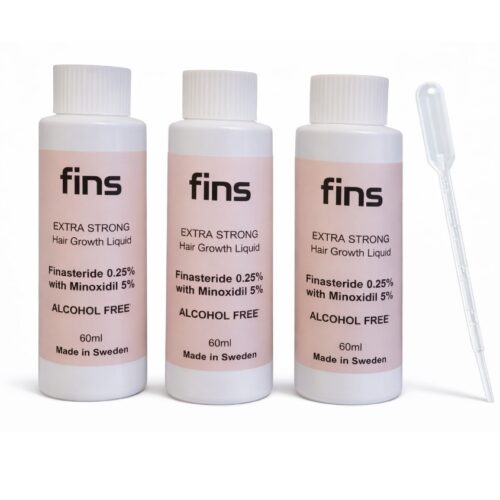 Fins Hair Growth Finasteride with Minoxidil Alcohol Free Topical Solution 3pcs